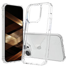 Silikon Schutzhülle Rahmen Tasche Hülle Durchsichtig Transparent 360 Grad Ganzkörper ZJ1 für Apple iPhone 14 Pro Max Klar