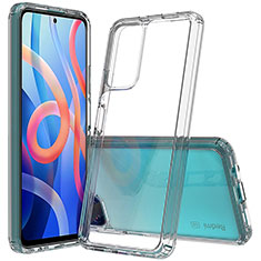 Silikon Schutzhülle Rahmen Tasche Hülle Durchsichtig Transparent 360 Grad Ganzkörper ZJ1 für Xiaomi Redmi Note 11 5G Grau