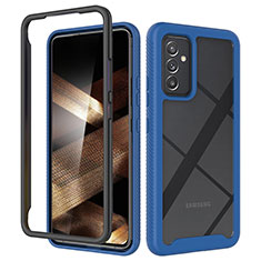 Silikon Schutzhülle Rahmen Tasche Hülle Durchsichtig Transparent 360 Grad Ganzkörper ZJ4 für Samsung Galaxy A15 4G Blau