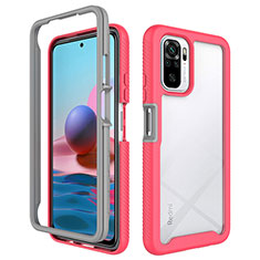 Silikon Schutzhülle Rahmen Tasche Hülle Durchsichtig Transparent 360 Grad Ganzkörper ZJ4 für Xiaomi Redmi Note 11 SE India 4G Pink