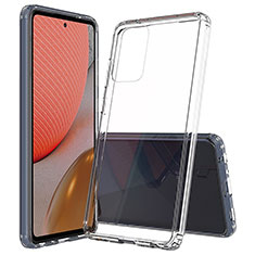 Silikon Schutzhülle Rahmen Tasche Hülle Durchsichtig Transparent 360 Grad Ganzkörper ZJ5 für Samsung Galaxy A72 5G Klar