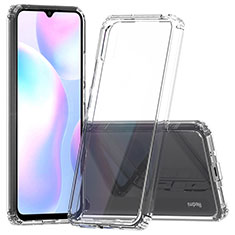 Silikon Schutzhülle Rahmen Tasche Hülle Durchsichtig Transparent 360 Grad Ganzkörper ZJ5 für Xiaomi Redmi 9A Klar