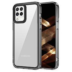 Silikon Schutzhülle Rahmen Tasche Hülle Durchsichtig Transparent AC1 für Samsung Galaxy A22 4G Schwarz