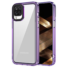 Silikon Schutzhülle Rahmen Tasche Hülle Durchsichtig Transparent AC1 für Samsung Galaxy M12 Helles Lila