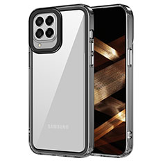 Silikon Schutzhülle Rahmen Tasche Hülle Durchsichtig Transparent AC1 für Samsung Galaxy M33 5G Schwarz