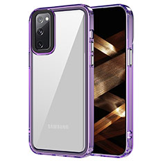 Silikon Schutzhülle Rahmen Tasche Hülle Durchsichtig Transparent AC1 für Samsung Galaxy S20 FE 5G Helles Lila