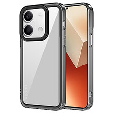 Silikon Schutzhülle Rahmen Tasche Hülle Durchsichtig Transparent AC1 für Xiaomi Redmi Note 13 5G Schwarz