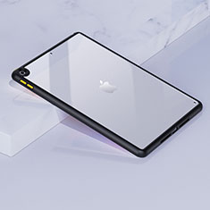 Silikon Schutzhülle Rahmen Tasche Hülle Durchsichtig Transparent für Apple iPad 10.2 (2019) Schwarz