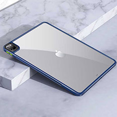 Silikon Schutzhülle Rahmen Tasche Hülle Durchsichtig Transparent für Apple iPad Pro 12.9 (2020) Blau