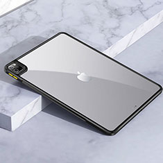 Silikon Schutzhülle Rahmen Tasche Hülle Durchsichtig Transparent für Apple iPad Pro 12.9 (2022) Schwarz