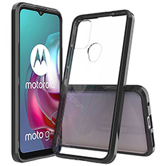 Silikon Schutzhülle Rahmen Tasche Hülle Durchsichtig Transparent für Motorola Moto G10 Schwarz