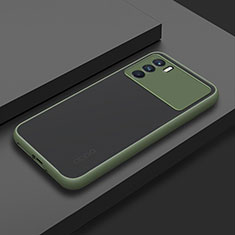 Silikon Schutzhülle Rahmen Tasche Hülle Durchsichtig Transparent für Oppo K9 Pro 5G Armee-Grün