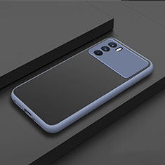 Silikon Schutzhülle Rahmen Tasche Hülle Durchsichtig Transparent für Oppo K9 Pro 5G Lavendel Grau