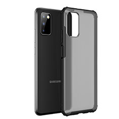 Silikon Schutzhülle Rahmen Tasche Hülle Durchsichtig Transparent für Samsung Galaxy A02s Schwarz