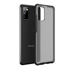 Silikon Schutzhülle Rahmen Tasche Hülle Durchsichtig Transparent für Samsung Galaxy A03s Schwarz