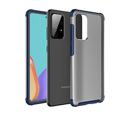 Silikon Schutzhülle Rahmen Tasche Hülle Durchsichtig Transparent für Samsung Galaxy A52 5G Blau