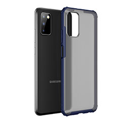 Silikon Schutzhülle Rahmen Tasche Hülle Durchsichtig Transparent für Samsung Galaxy F02S SM-E025F Blau