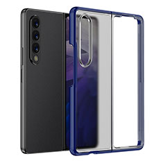 Silikon Schutzhülle Rahmen Tasche Hülle Durchsichtig Transparent für Samsung Galaxy Z Fold4 5G Blau