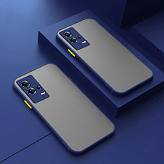 Silikon Schutzhülle Rahmen Tasche Hülle Durchsichtig Transparent für Vivo iQOO 8 5G Blau