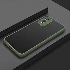 Silikon Schutzhülle Rahmen Tasche Hülle Durchsichtig Transparent für Vivo Y76s 5G Armee-Grün