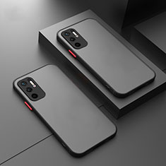 Silikon Schutzhülle Rahmen Tasche Hülle Durchsichtig Transparent für Xiaomi Redmi Note 10 5G Schwarz