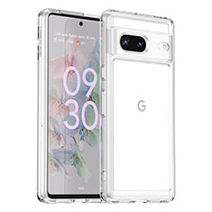 Silikon Schutzhülle Rahmen Tasche Hülle Durchsichtig Transparent J01S für Google Pixel 7 5G Klar