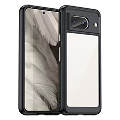 Silikon Schutzhülle Rahmen Tasche Hülle Durchsichtig Transparent J01S für Google Pixel 8 5G Schwarz