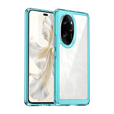 Silikon Schutzhülle Rahmen Tasche Hülle Durchsichtig Transparent J01S für Huawei Honor 100 Pro 5G Blau