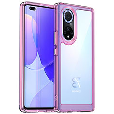 Silikon Schutzhülle Rahmen Tasche Hülle Durchsichtig Transparent J01S für Huawei Honor 50 Pro 5G Pink