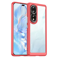 Silikon Schutzhülle Rahmen Tasche Hülle Durchsichtig Transparent J01S für Huawei Honor 80 Pro 5G Rot