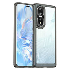 Silikon Schutzhülle Rahmen Tasche Hülle Durchsichtig Transparent J01S für Huawei Honor 80 Pro Flat 5G Grau