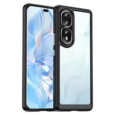 Silikon Schutzhülle Rahmen Tasche Hülle Durchsichtig Transparent J01S für Huawei Honor 80 Pro Flat 5G Schwarz