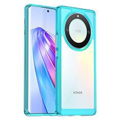 Silikon Schutzhülle Rahmen Tasche Hülle Durchsichtig Transparent J01S für Huawei Honor Magic5 Lite 5G Blau