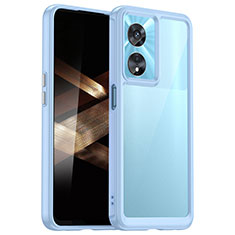 Silikon Schutzhülle Rahmen Tasche Hülle Durchsichtig Transparent J01S für Huawei Honor X5 Plus Blau