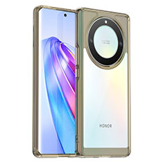 Silikon Schutzhülle Rahmen Tasche Hülle Durchsichtig Transparent J01S für Huawei Honor X9a 5G Grau