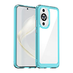 Silikon Schutzhülle Rahmen Tasche Hülle Durchsichtig Transparent J01S für Huawei Nova 11 Blau