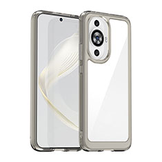 Silikon Schutzhülle Rahmen Tasche Hülle Durchsichtig Transparent J01S für Huawei Nova 11 Grau