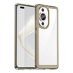 Silikon Schutzhülle Rahmen Tasche Hülle Durchsichtig Transparent J01S für Huawei Nova 11 Pro Grau