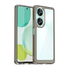 Silikon Schutzhülle Rahmen Tasche Hülle Durchsichtig Transparent J01S für Huawei Nova 11i Grau