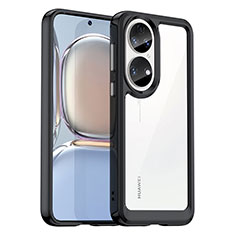 Silikon Schutzhülle Rahmen Tasche Hülle Durchsichtig Transparent J01S für Huawei P50 Pro Schwarz