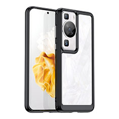 Silikon Schutzhülle Rahmen Tasche Hülle Durchsichtig Transparent J01S für Huawei P60 Pro Schwarz