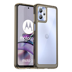 Silikon Schutzhülle Rahmen Tasche Hülle Durchsichtig Transparent J01S für Motorola Moto G23 Schwarz