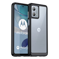 Silikon Schutzhülle Rahmen Tasche Hülle Durchsichtig Transparent J01S für Motorola Moto G53 5G Schwarz