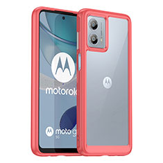 Silikon Schutzhülle Rahmen Tasche Hülle Durchsichtig Transparent J01S für Motorola Moto G53j 5G Rot