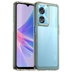 Silikon Schutzhülle Rahmen Tasche Hülle Durchsichtig Transparent J01S für Oppo A1 Pro 5G Grau