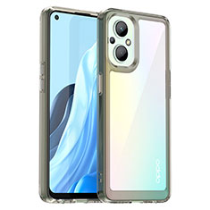 Silikon Schutzhülle Rahmen Tasche Hülle Durchsichtig Transparent J01S für Oppo Reno7 Lite 5G Grau