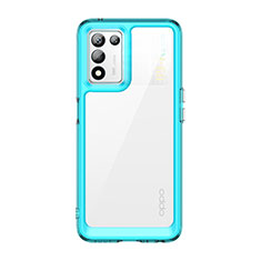 Silikon Schutzhülle Rahmen Tasche Hülle Durchsichtig Transparent J01S für Realme 9 SE 5G Cyan