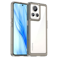 Silikon Schutzhülle Rahmen Tasche Hülle Durchsichtig Transparent J01S für Realme GT2 Master Explorer Grau