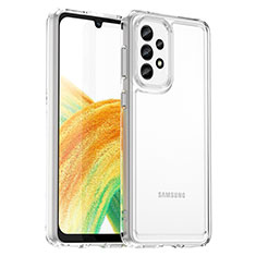 Silikon Schutzhülle Rahmen Tasche Hülle Durchsichtig Transparent J01S für Samsung Galaxy A33 5G Klar