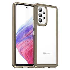 Silikon Schutzhülle Rahmen Tasche Hülle Durchsichtig Transparent J01S für Samsung Galaxy A53 5G Grau